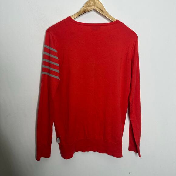 Rapha Women's Lightweight Merino Breton Sweater Women's S Coral Striped pullover - Picture 5 of 7